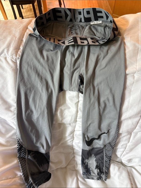 Nike Other - Nike Gray Performance Compression Tights with Black Accents - Mens Small